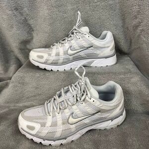 Nike P-6000 Shoes Womens 7.5 Metallic Summit White Y2K Style
